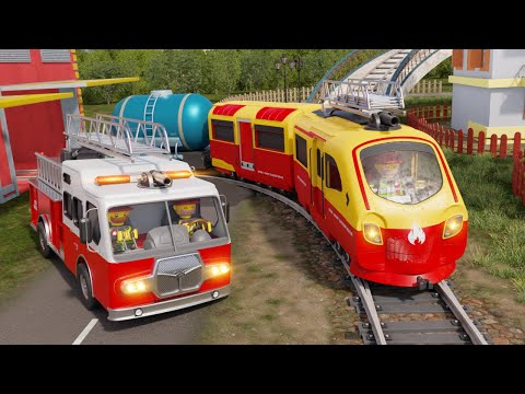 🛑 Let's HELP - POLICE VS THIEF - The Police Station Caught Fire 🔥 - Choo Choo Train Kids Videos