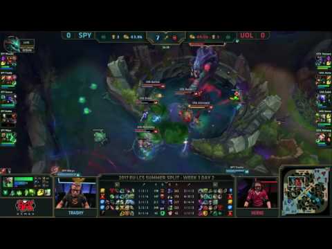SPY vs UOL Highlights Game 1 EU LCS SUMMER 2017 Splyce vs Unicorns of Love by Onivia