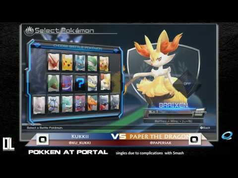 Kukkii vs Paper the Dragon - Pokken at Portal 7/12/16