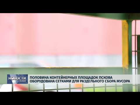 Новости Псков 17.08.2018 # У половины спецплощадок Пскова есть сетки для раздельного сбора мусора