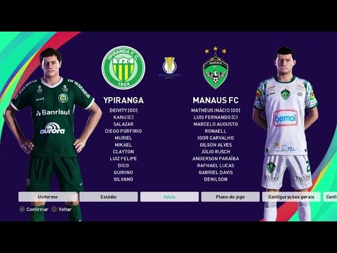 YPIRANGA-RS X MANAUS FC (Brasileirão Série C 2021, Segunda Fase, 4° Rodada) GAMEPLAY NO PES 2021