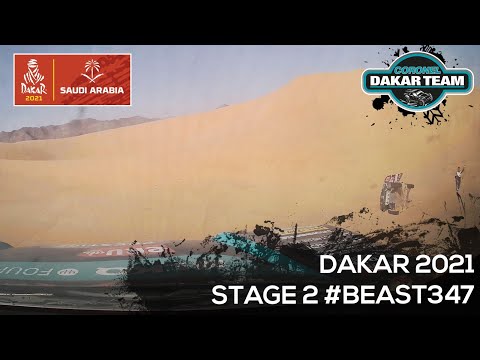 Onboard stage 2 first dunes 2021 Dakar Rally - surfing with Beast347