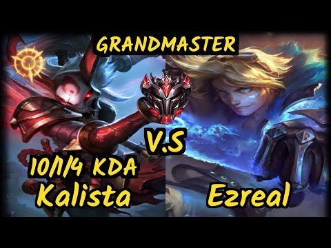 Praedyth (KALISTA) vs EZREAL - 10/1/4 KDA BOTTOM ADC GAMEPLAY - OC Ranked GRANDMASTER
