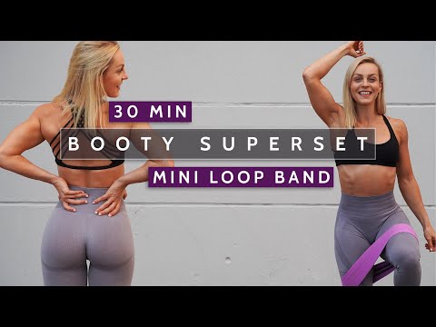 30 MIN BOOTY BURN - Superset | Mini Loop Resistance Band | Legs | Lower Body | Sweaty | Intermediate