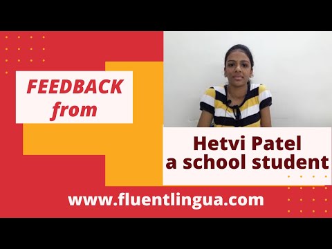 Hetvi Patel, a student -- Feedback