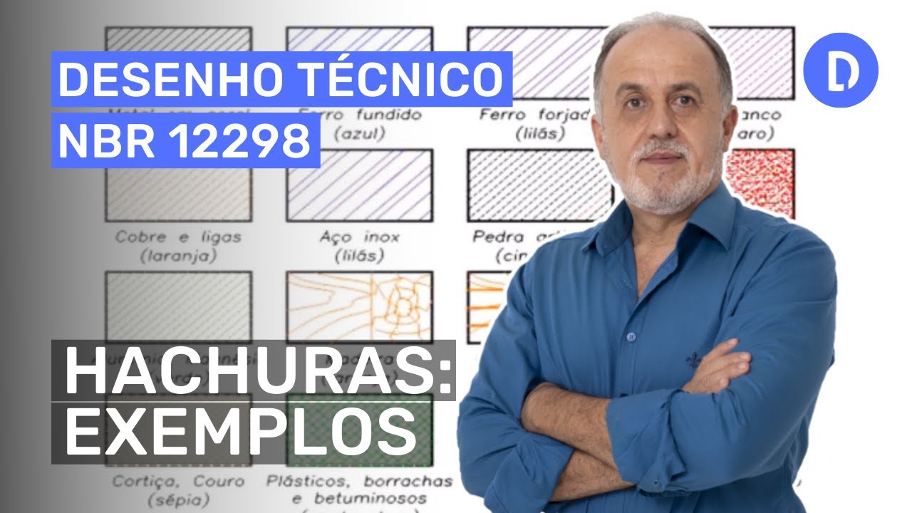 Exemplos de Hachuras | NBR 12298 | Desenho Técnico