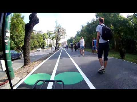 Regress - From a standard cycle path to paint on the pavement - Timisoara, Romania