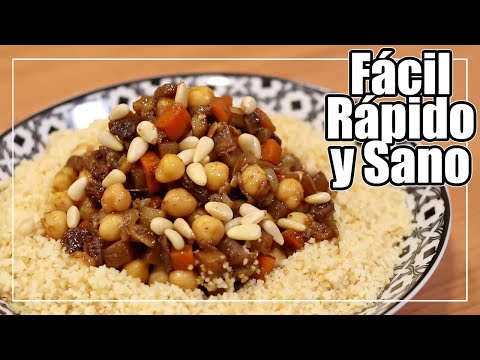 Comida o Cena FÁCIL y DELICIOSA No dejarás un grano! Cous Cous de Garbanzo y Pasas