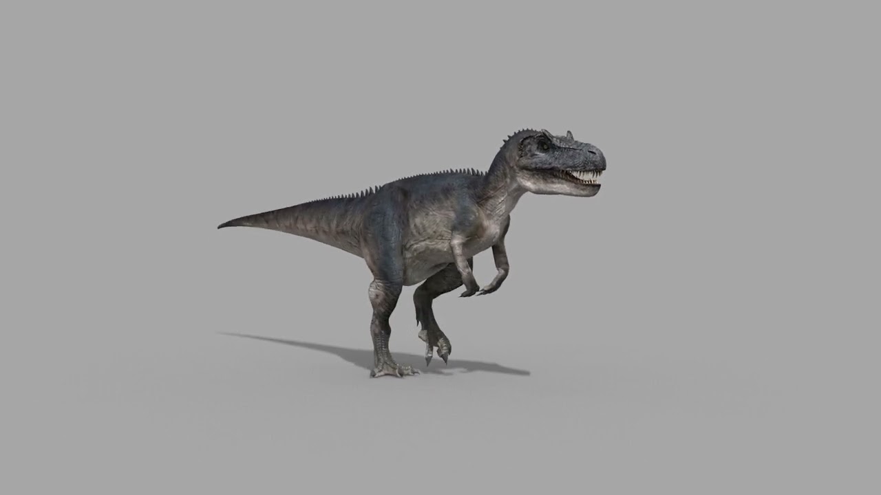 Real Animated Allosaurus - 8K 3D Model