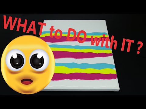 Acrylic Swipe Technique with Pink and White | EASY Painting for Beginners | Fluid Art | Abstract Art