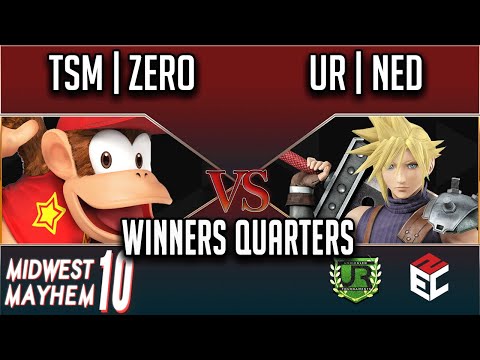 Midwest Mayhem 10 WINNERS QUARTERS - TSM | ZeRo (Diddy Kong) vs UR | Ned (Cloud)