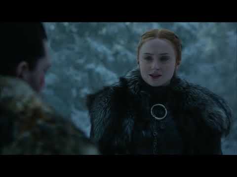 Bran tells arya and sansa about jons true parents FULL SCENE