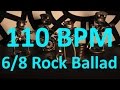 110 BPM Rock Ballad 6 8 Drum Track Metronome Drum Beat