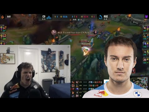 Captainflowers Reacts to Perkz Dying Solo C9 vs RGE Tiebreaker