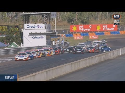 Porsche Carrera Cup Australia 2018. Race 2 Hidden Valley Raceway. Restart Crashes