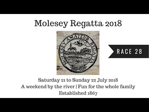 Race 28, Molesey Regatta 2018 | Molesey BC (Jillings) beat Walbrook RC (Fain)