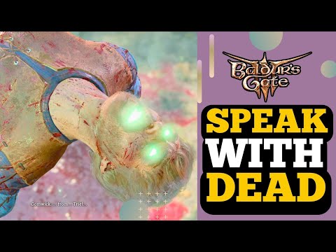 Baldur's Gate 3 - Casting Speak With the Dead on Gomwick