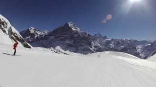 preview picture of video 'Grindewald-First Switzerland - Beautiful Groomed Piste Run'