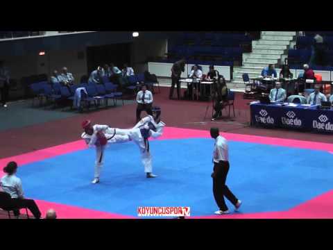 63kg Semifinal Si Mohamed KETBI (BEL) vs (ESP) POLO, Javier Perez (-21 ETU TKD Championships 2015)