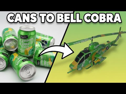 I Built This DIY Bell Cobra Helicopter Entirely Out of Soda Cans!