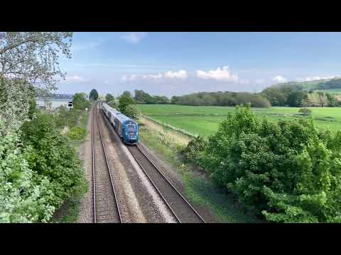 805004 approaches Prestatyn with a test/training run from Crewe to Holyhead on Tuesday, 7 May 2024.