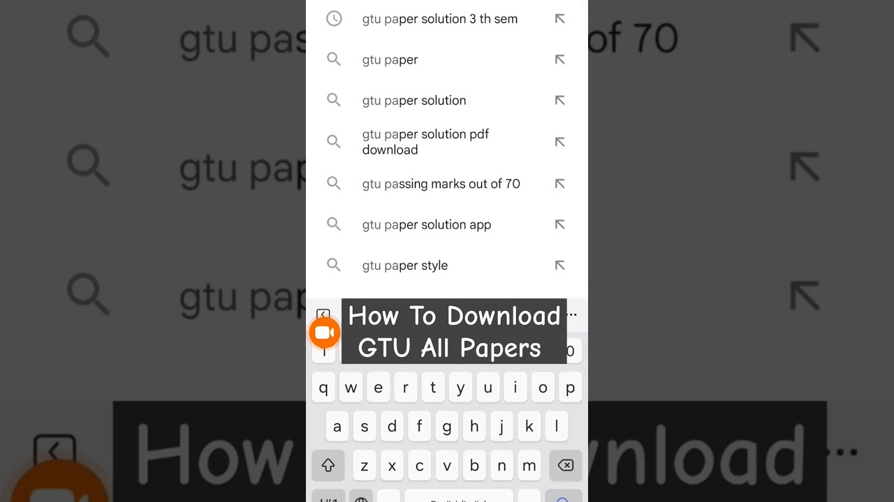 How To Download Gtu Papers | Gtu Papers Download | #gtu #gtupapers #shorts #gtupyq #exampreparation