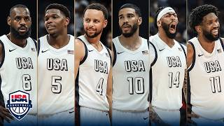 LeBron James - Anthony Edwards - Anthony Davis - Stephen Curry - Joel Embiid - Jayson Tatum - Team USA
