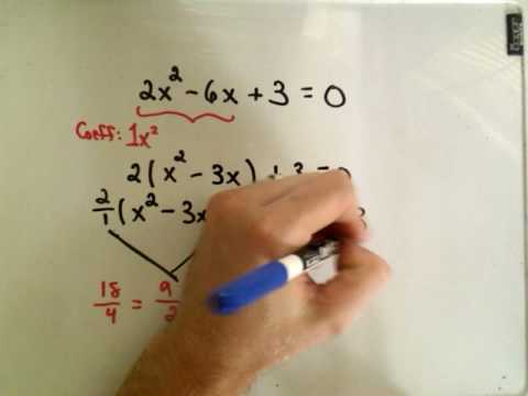 Completing the Square Example 2 Solve Quad. Equations
