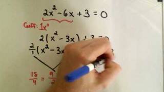 Completing the Square Example 2 Solve Quad. Equations