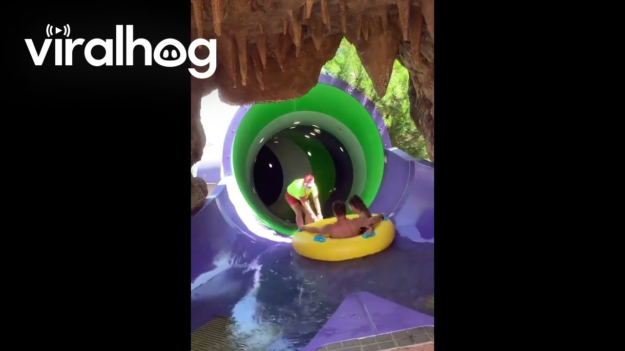 Waterslide Worker Goes On Unexpected Adventure || ViralHog