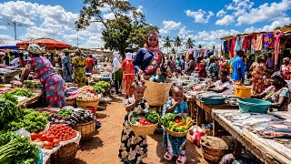 A Beautiful Village Market Day🛒 Shopping for New Cookwares, Fresh Groc