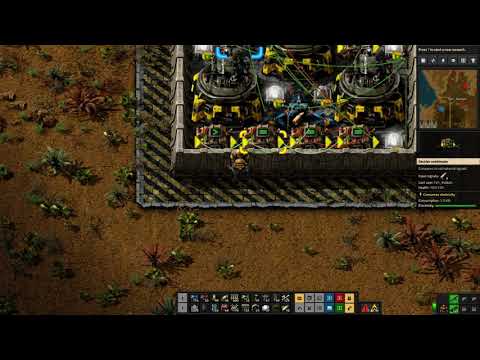 Factorio Artillery Battery in action