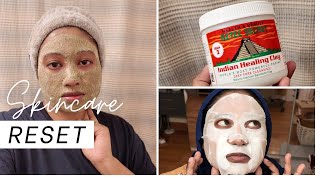 GRWM✨weekly skincare reset - clay mask, sheet mask and everything in between 🧖🏽‍♀️