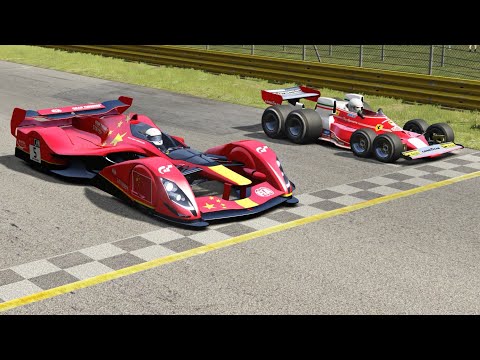 Red Bull X1 Prototype  vs Ferrari 312T8 at Monza Full Course