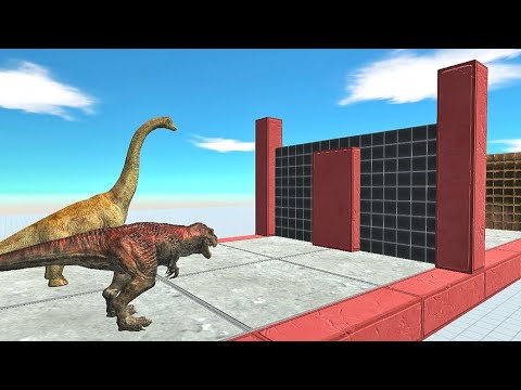 Animal and Dinosaur Race Through Blocks | Animal Revolt Battle Simulator