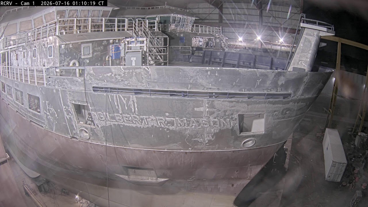 Live webcam view of RV Gilbert R. Mason Shipbuilding