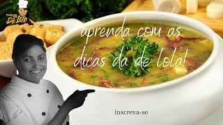 Caldo de Mandioca com Calabresa e Bacon
