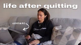 day in the life after quitting | reality of content creation, finding discipline, honest chats