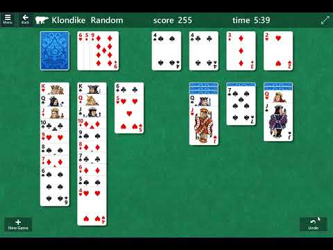 solitaire card game gameplay walkthrough Klondike - YouTube