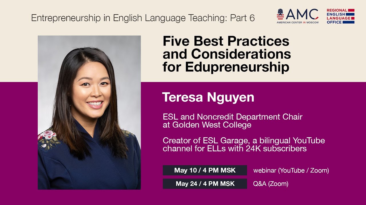 Five Best Practices and Considerations: Entrepreneurship in English Language Teaching Series