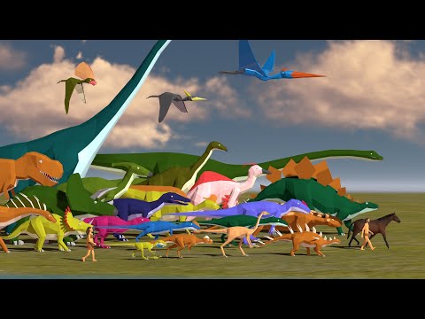 Dinosaurs Size Comparison | 3D Animation | Walking with Dinosaurs