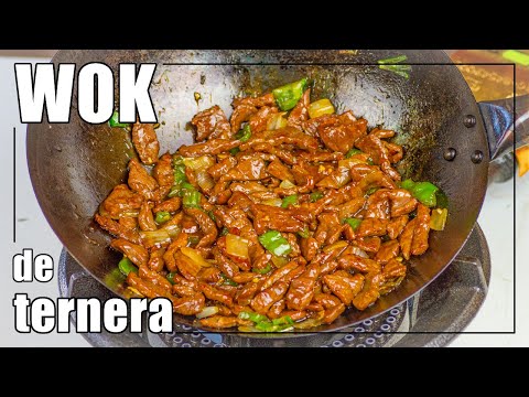 Ternera con salsa de ostras al wok
