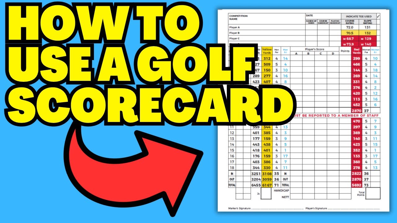 Beginners Guide: Understanding Your Golf Scorecard (How To Use A Golf Scorecard)