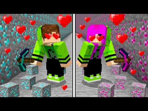 カップル採掘バトル！マインクラフト ❤️