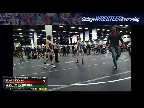 High School (9th - 10th Grade) 113 Logan Kuhel-trimmer Joliet Catholic Academy Vs Trayce Eckman Un