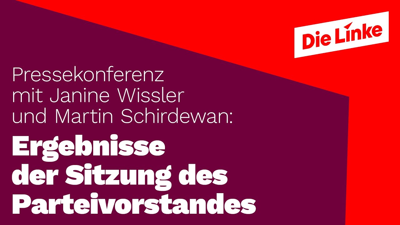 Pressekonferenz mit den Parteivorsitzenden Janine Wissler und Martin Schirdewan