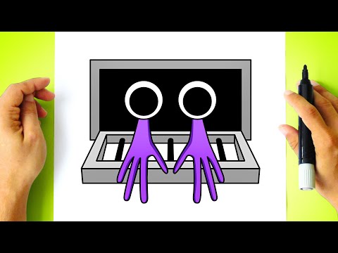 How to DRAW RAINBOW FRIENDS PURPLE