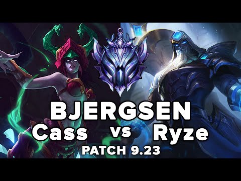 TSM Bjergsen Cassiopeia vs Ryze Mid - PreSeason 10 Patch 9.23 - KR SoloQ