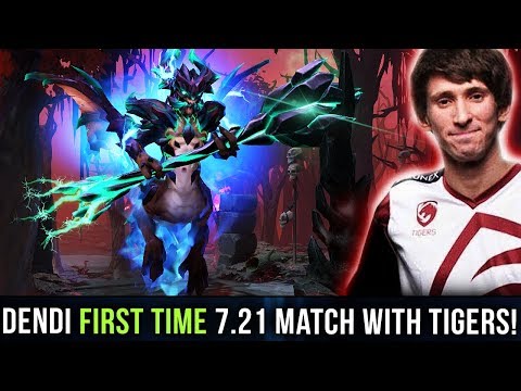 DENDI First Pro Match With Tigers On New 7.21 Patch - Dota 2 Gameplay