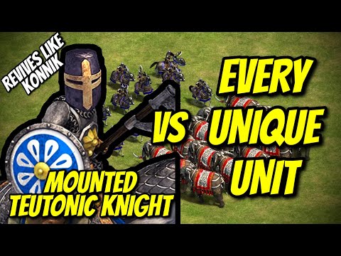 MOUNTED TEUTONIC KNIGHT vs EVERY UNIQUE UNIT | AoE II: Definitive Edition